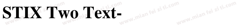 STIX Two Text字体转换